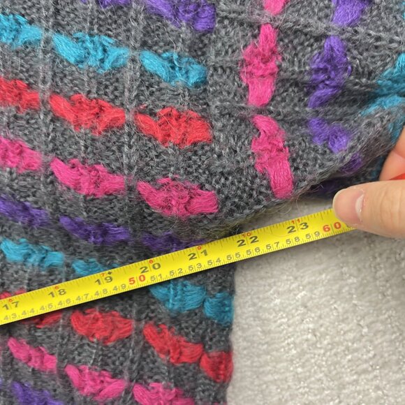 VTG Separate Scene Chunky Knit Cardigan Sweater Retro Women Sz M Wool Blend - Picture 8 of 12